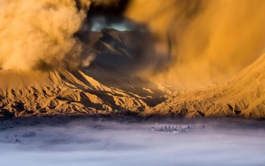 Sandstorm, 4k, hd wallpaper, city, valley, clouds, desert, mountains