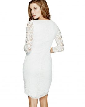 Alyssa arce white dress back, guess campaign ii