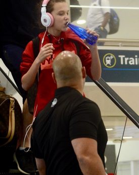 Cute millie bobby brown leaving brisbane airport to sydney