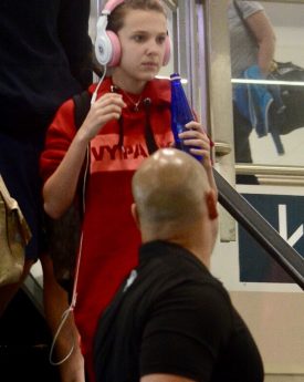 Millie Bobby Brown seen At Brisbane Airport