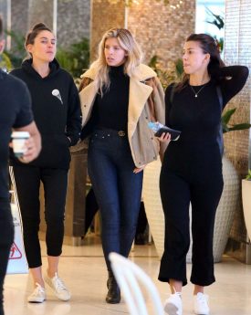 Natasha oakley and devin brugman with friend shopping at bondi junction in sydney