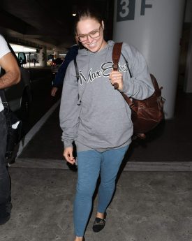 Ronda Rousey in Travel Outfit at LAX Airport in LA