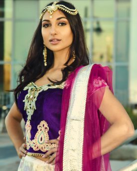 Anzhelika tahir in blue dress