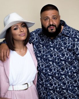Kat Graham with DJ Khaled at Variety Hitmakers Portraits